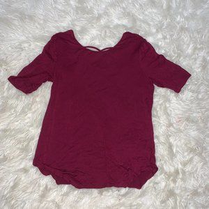 Maroon Cross Back Shirt